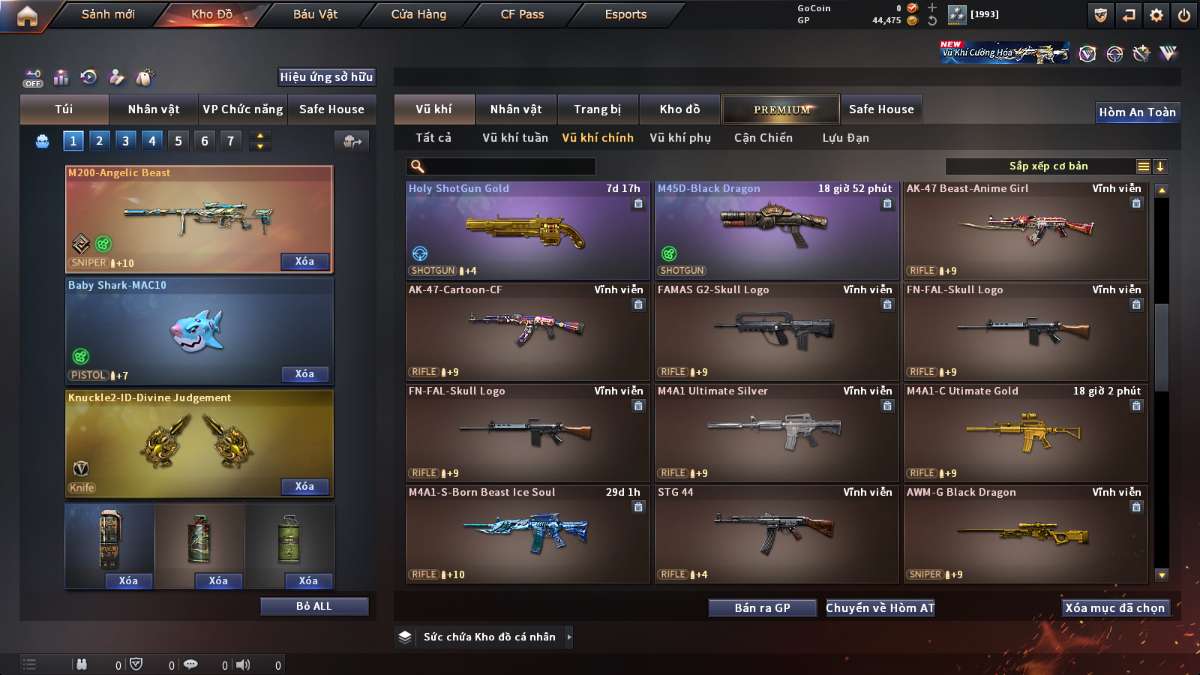 shop acc cf uy tin gia re